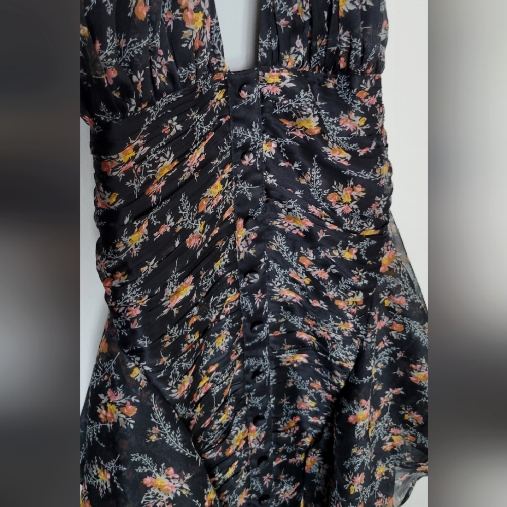 Asos Design Button Through Ruched Midi Dress With… - image 2